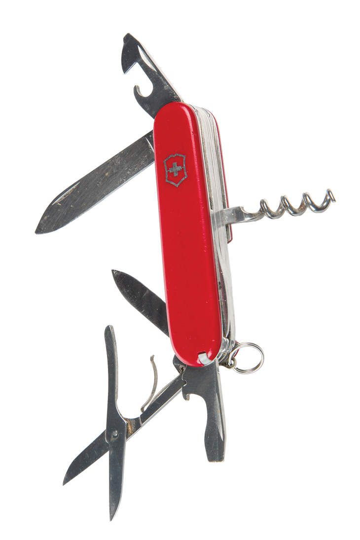 9. A pocket knife or two What works for MacGyver works for me. I do not go anywhere, except on a plane, without my Swiss Army Knife and Opinel.
