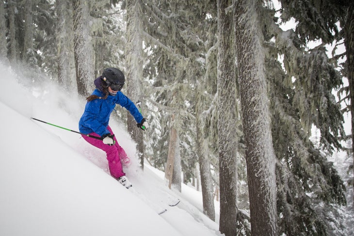 Freshies at Mount Hood Crystal Sagan of Boulder ducks off-piste for some freshies at Mount Hood’s Timberline ski area, the only lift-accessed resort with ski-in, ski-out…