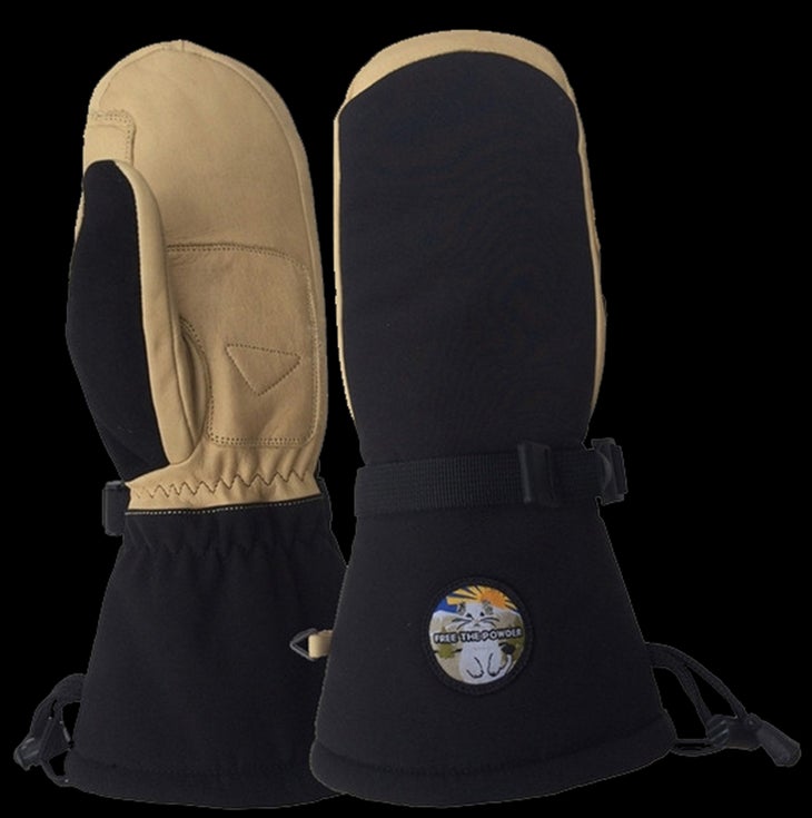 Free The Powder Mittens Like a good boyfriend, these mittens are both tough and cuddly. Made with cowhide leather, Kevlar reinforcements, and softshell nylon, this highly…
