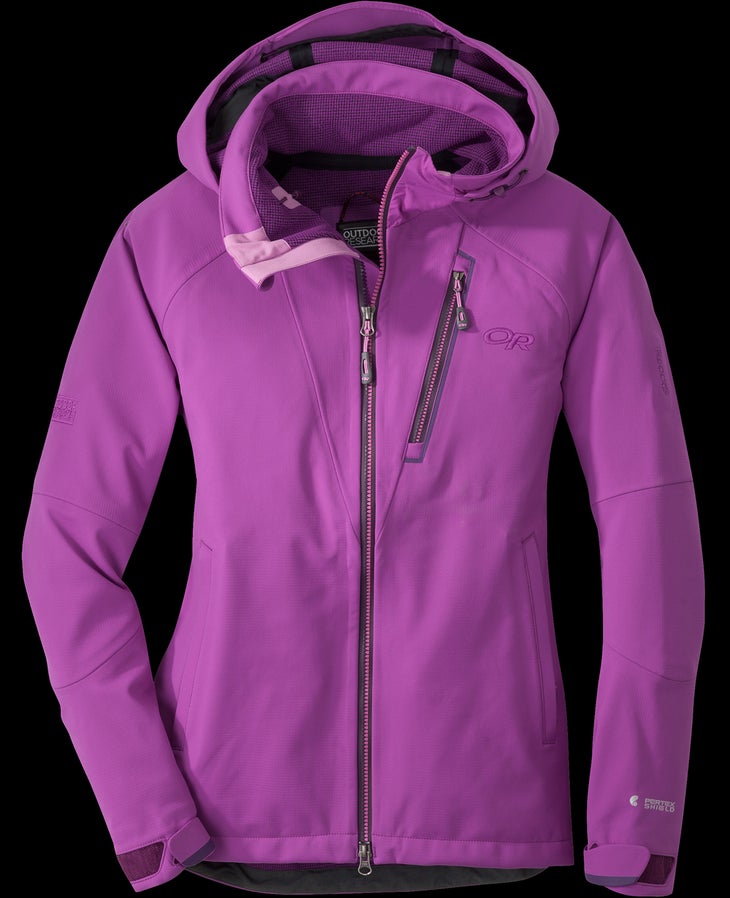 Outdoor Research Trickshot Ski Jacket Designed to perform on any aspect of the mountain, the Outdoor Research Trickshot touts every detail I want in a soft shell. Beyond the requisite…