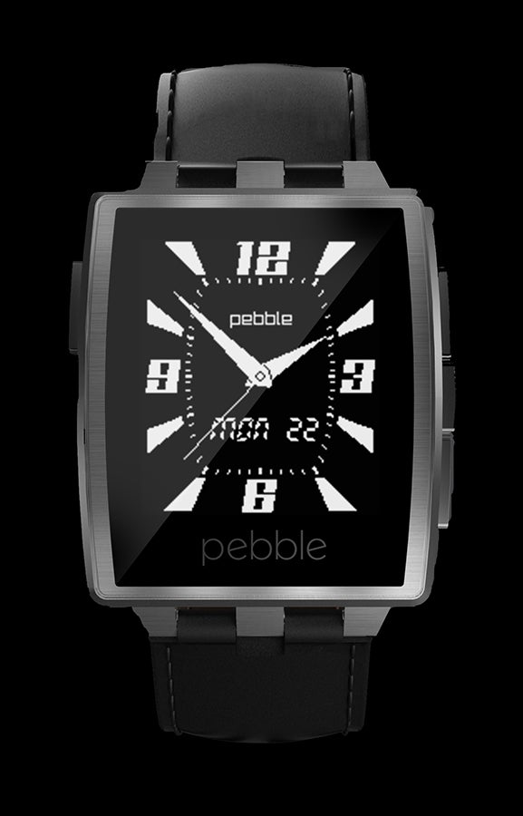 Pebble Steel Watch There’s serious tech beneath this watch’s durable glass face. Bluetooth connectivity lets you control your tunes and see texts and caller ID without…