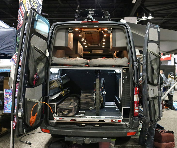 IMG_2535 Count us jealous of Dakine's dreamy adventure van. Ample room for gear, slumber, and fun-tivities.