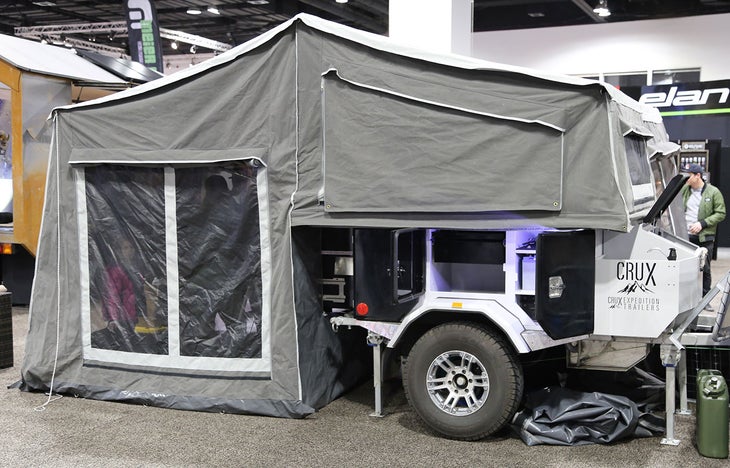 IMG_2698 Crux Expedition Trailers fold up into a small and lightweight package, much like your backpacking tent. But unlike your backpacking tent, they unfurl…