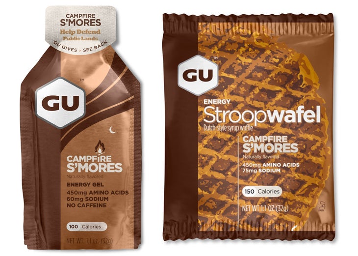 GU smores gu campfire smores gel and stroopwafel