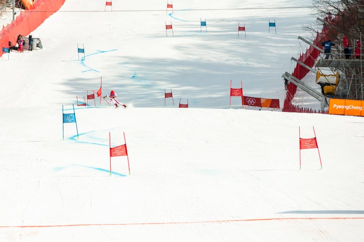 Marcel-Hirscher-AUS_mens-GS_crystal-sagan Austrian Marcel Hirscher on his way to winning the GS.