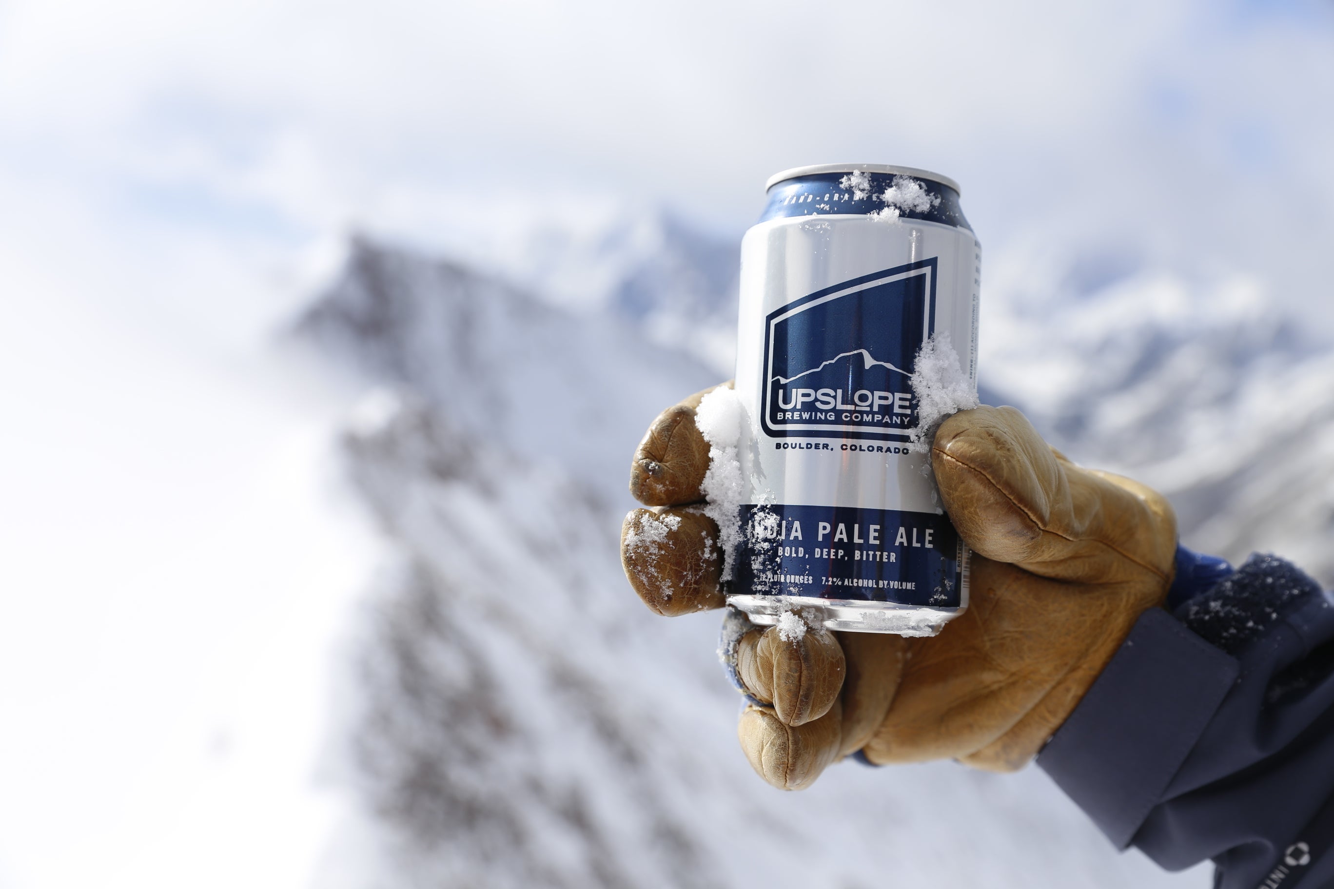"Upslope IPA on a mountain"