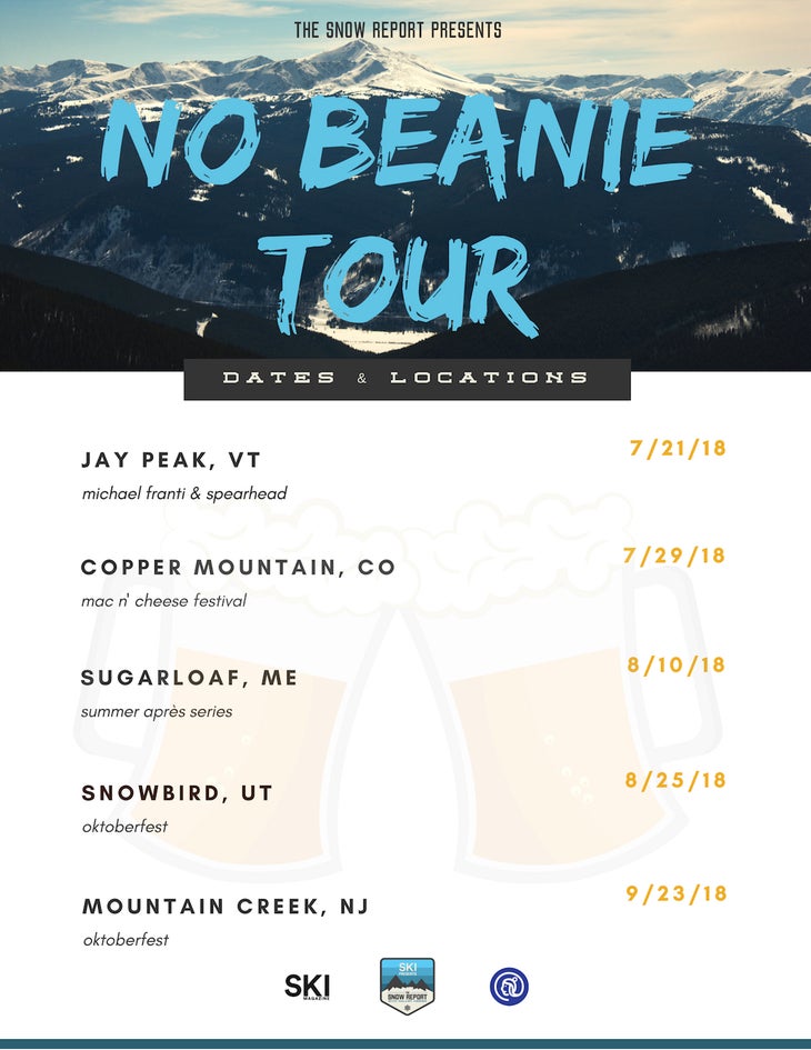 Flyer_No Beanie Tour The No Beanie Tour schedule