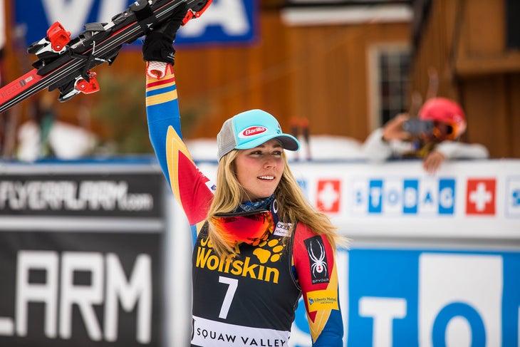 Mikaela GS Mikaela Shiffrin at 2017 Audi FIS Ski World Cup in Squaw Valley