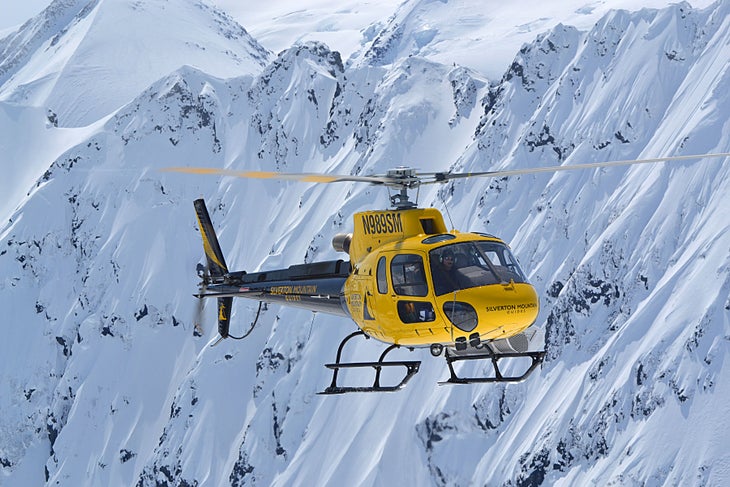 Silverton Mountain Heli Helicopter over Silverton Mountain