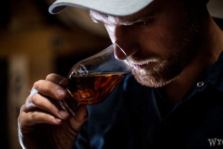 Distiller Sam Mead (1) Sam Mead sniffs whiskey