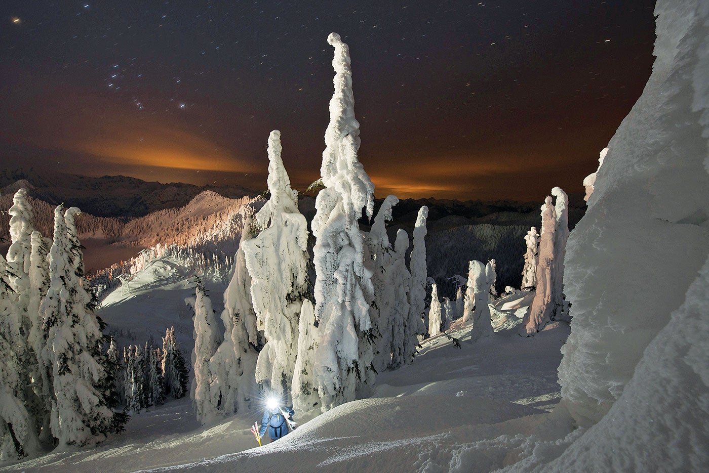 "Night skiing at Steven's Pass"