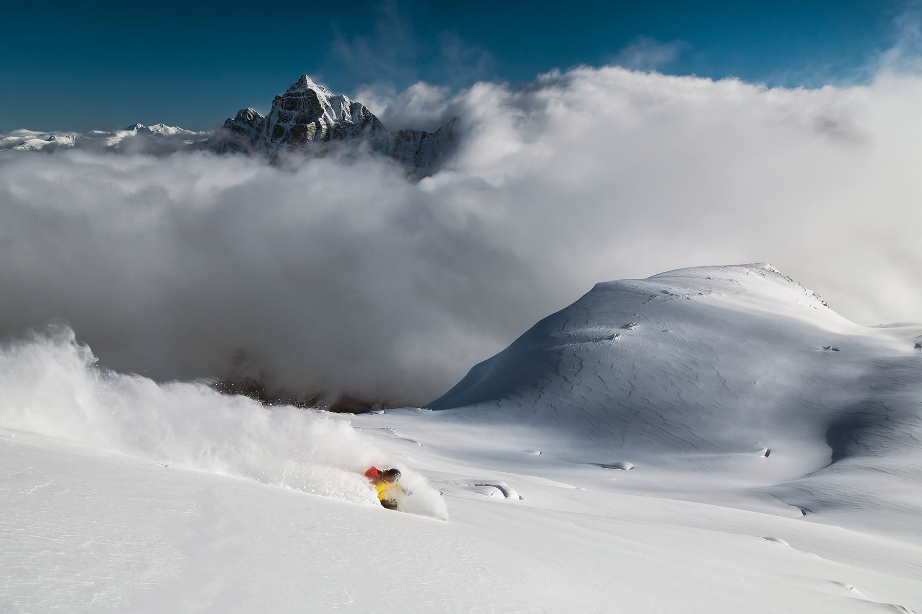 "Greg Hill skiing in his backyard."