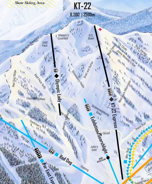1960 Olympic downhill courses at Squaw Valley, Calif. None