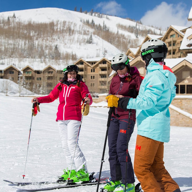 20180305-SkiTestDV-2793 Kristi Lovell, Georgie Bremner, and Marina Knight at Deer Valley