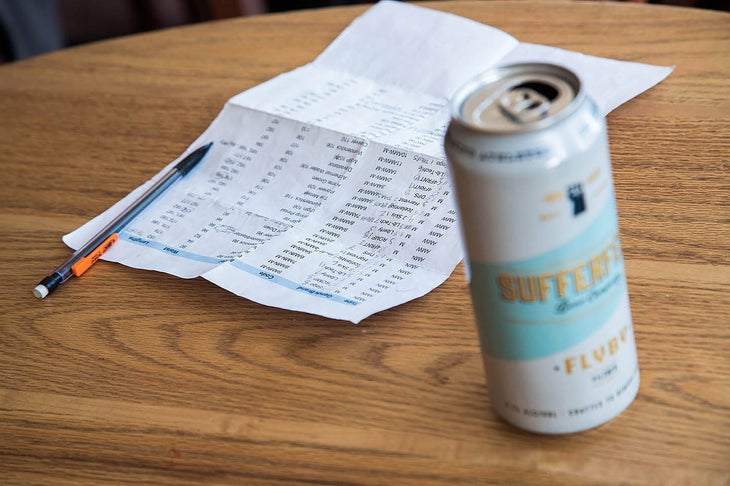 20180411-IndieTest-5661 Sufferfest beer and one day's list of skis