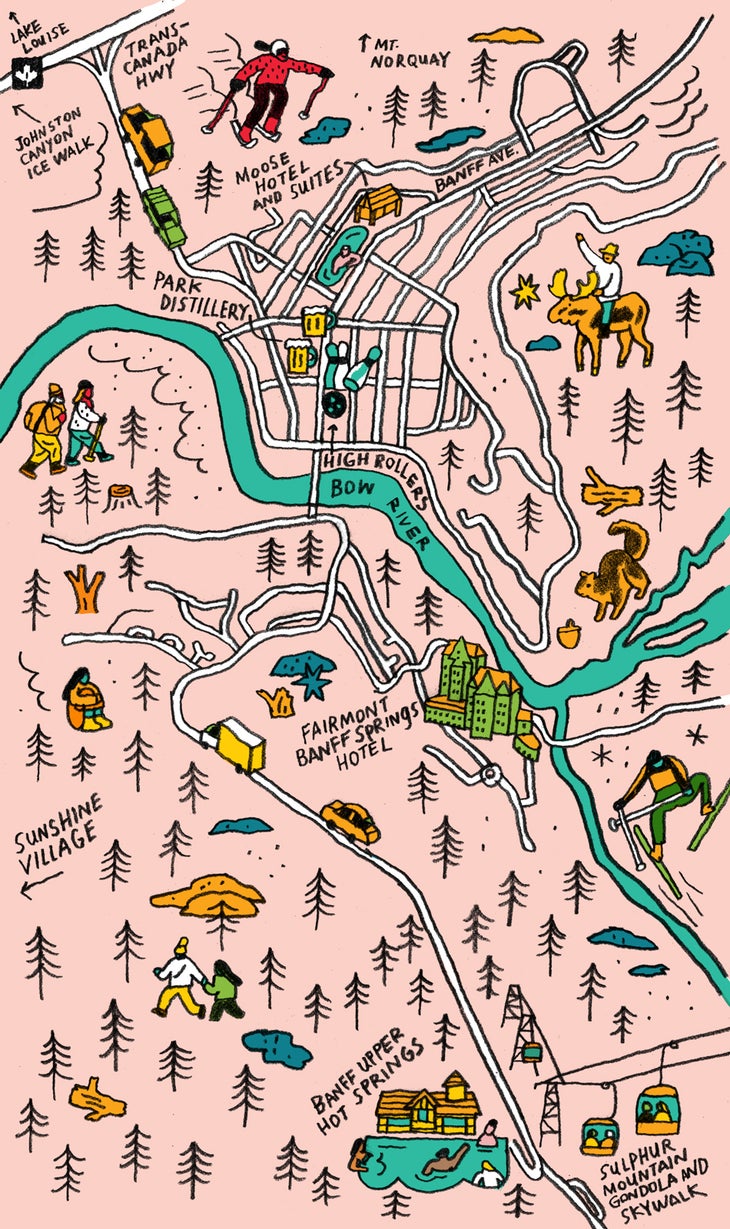 banff_rev Town of Banff illustration
