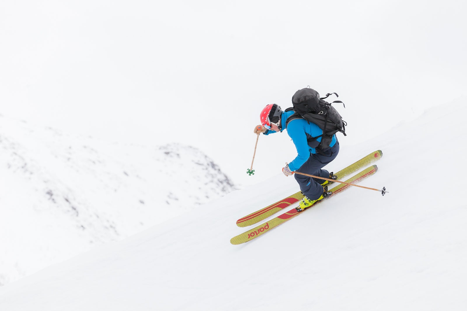 "Skiing on Parlor Custom Skis"