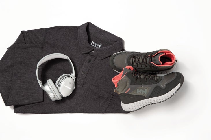 SKI1118-EdsGear-Smartwool Smartwool polo, Helly Hansen Shoes, Bose Headphones