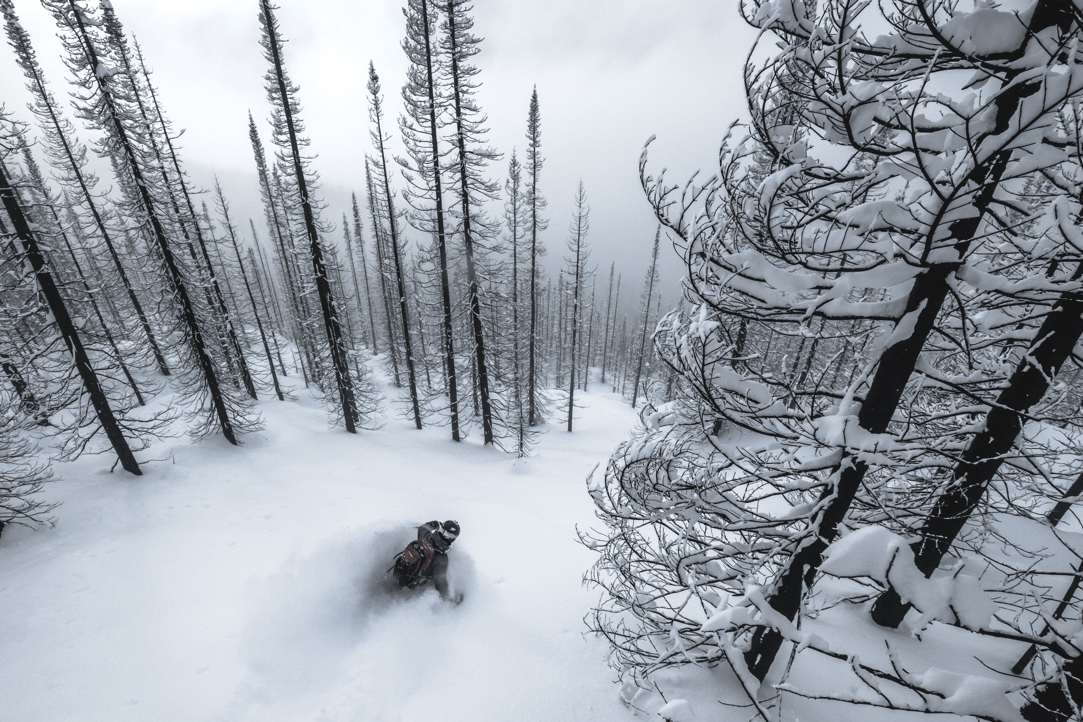 "Andrew Orlich skiing at Snowfall Lodge"