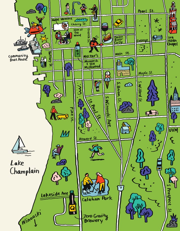 burlington Burlington illustrated map