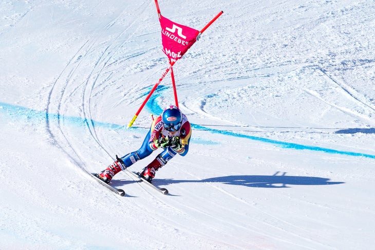 DVAerials0535 Mikaela Shiffrin, St. Moritz, Switzerland