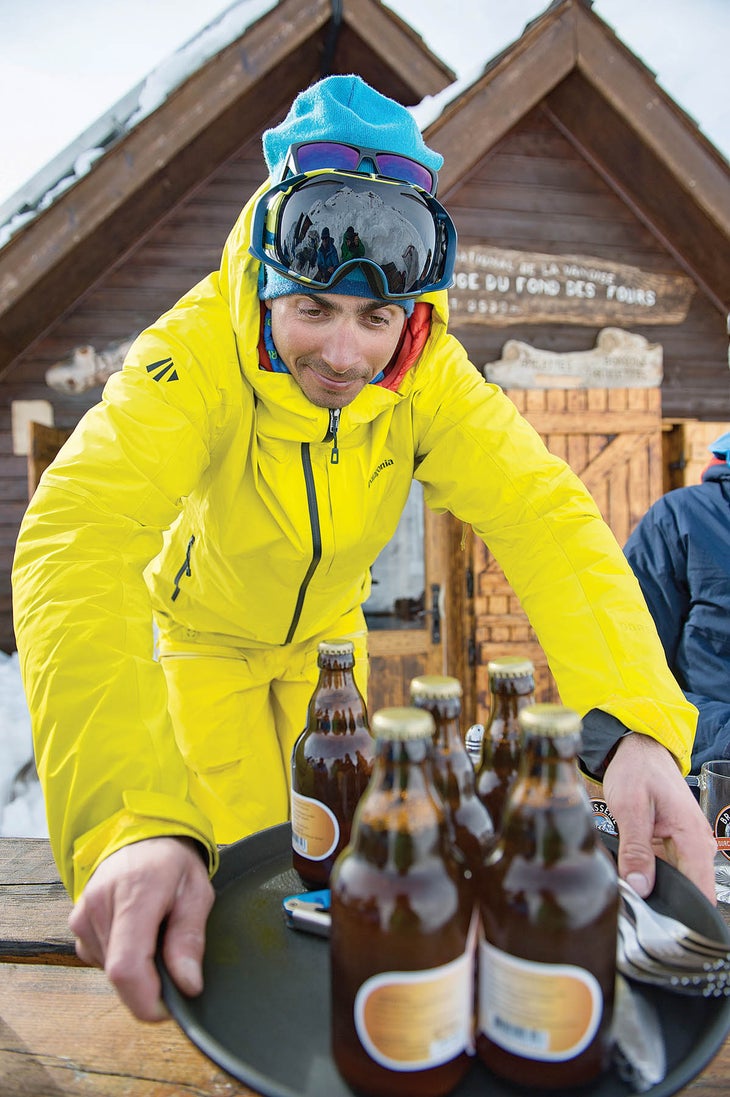SKI1218-ELE08-ElevenPelerin-6645-s Guests at Chalet Pelerin can opt to heli-ski beneath the Italian side of Mont Blanc. If they’re lucky, they’ll get to follow Banana Ben (and enjoy an…