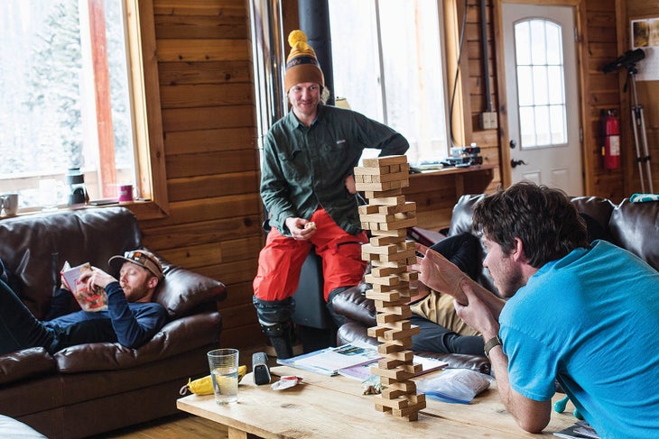 SKI1218-Hilda03-byKeriBascetta-s The crew unwinds with a game of Jenga.