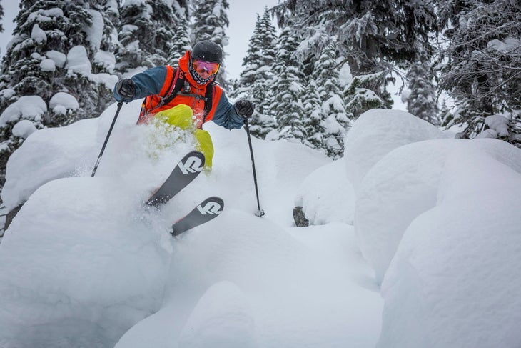Grifen Moller Whitewater cred Jeremy Wallace Grifen Moller attacks some pillows in Whitewater, B.C.