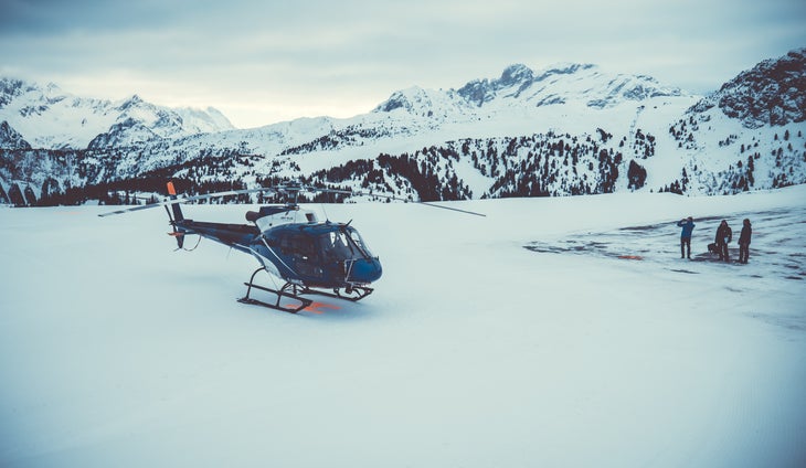 helicopter-courchevel heli skiing in courchevel