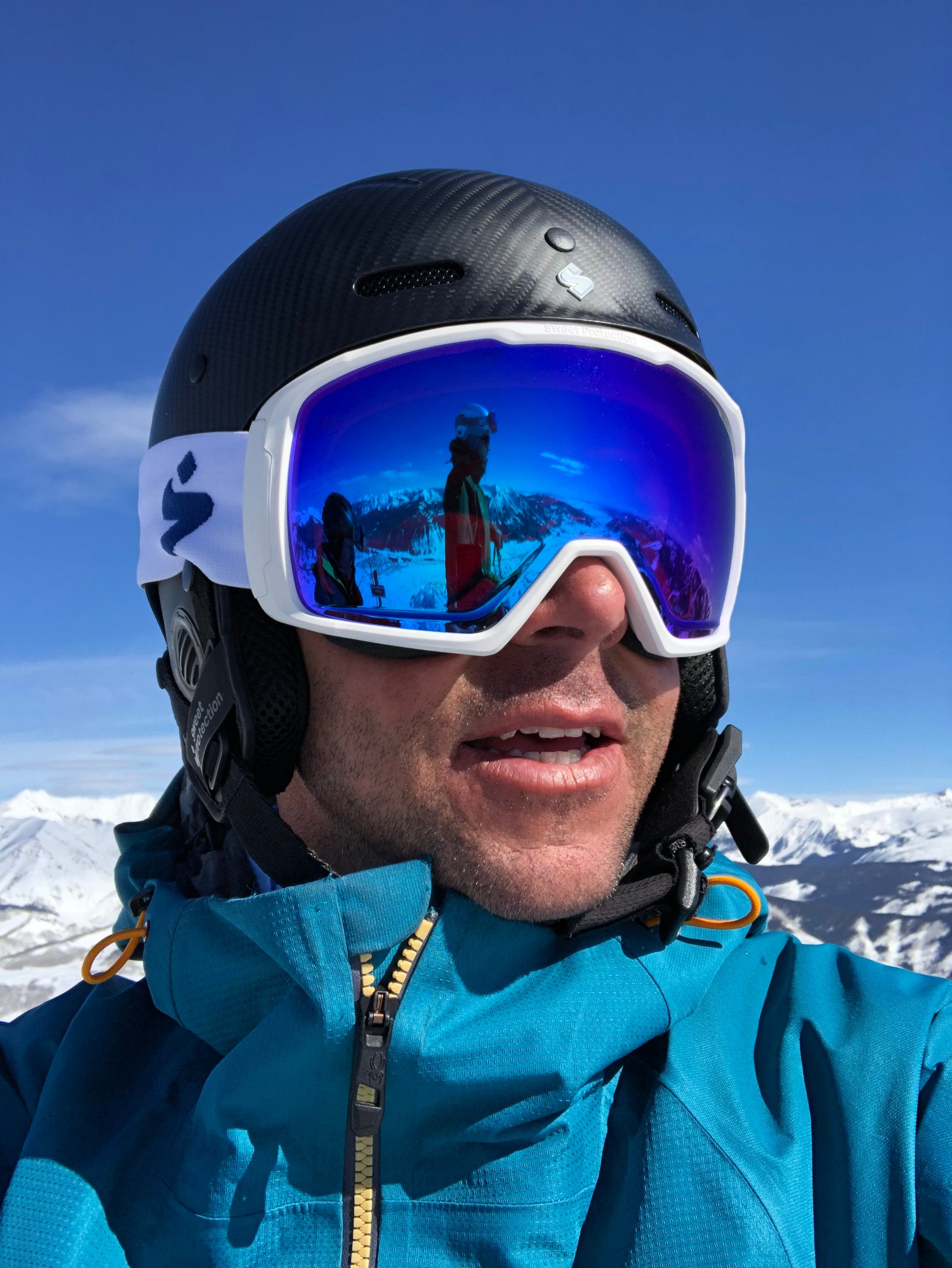 "Chris Davenport in Sweet Protection goggles"