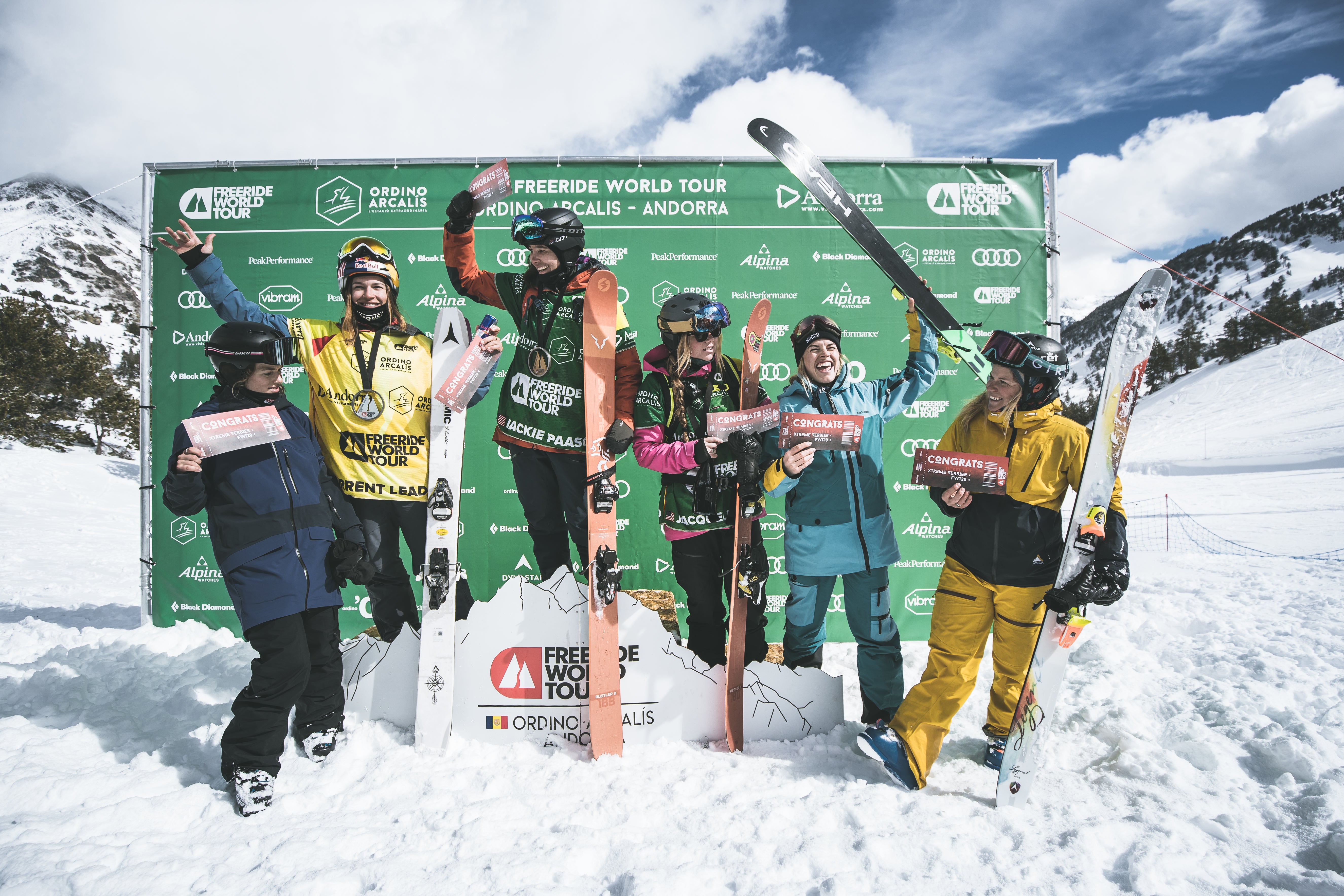 "FWT19 Women's Podium in Andorra"