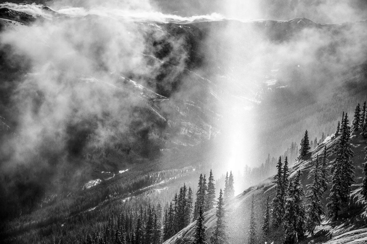 "Apspen Mountain in Black and White"