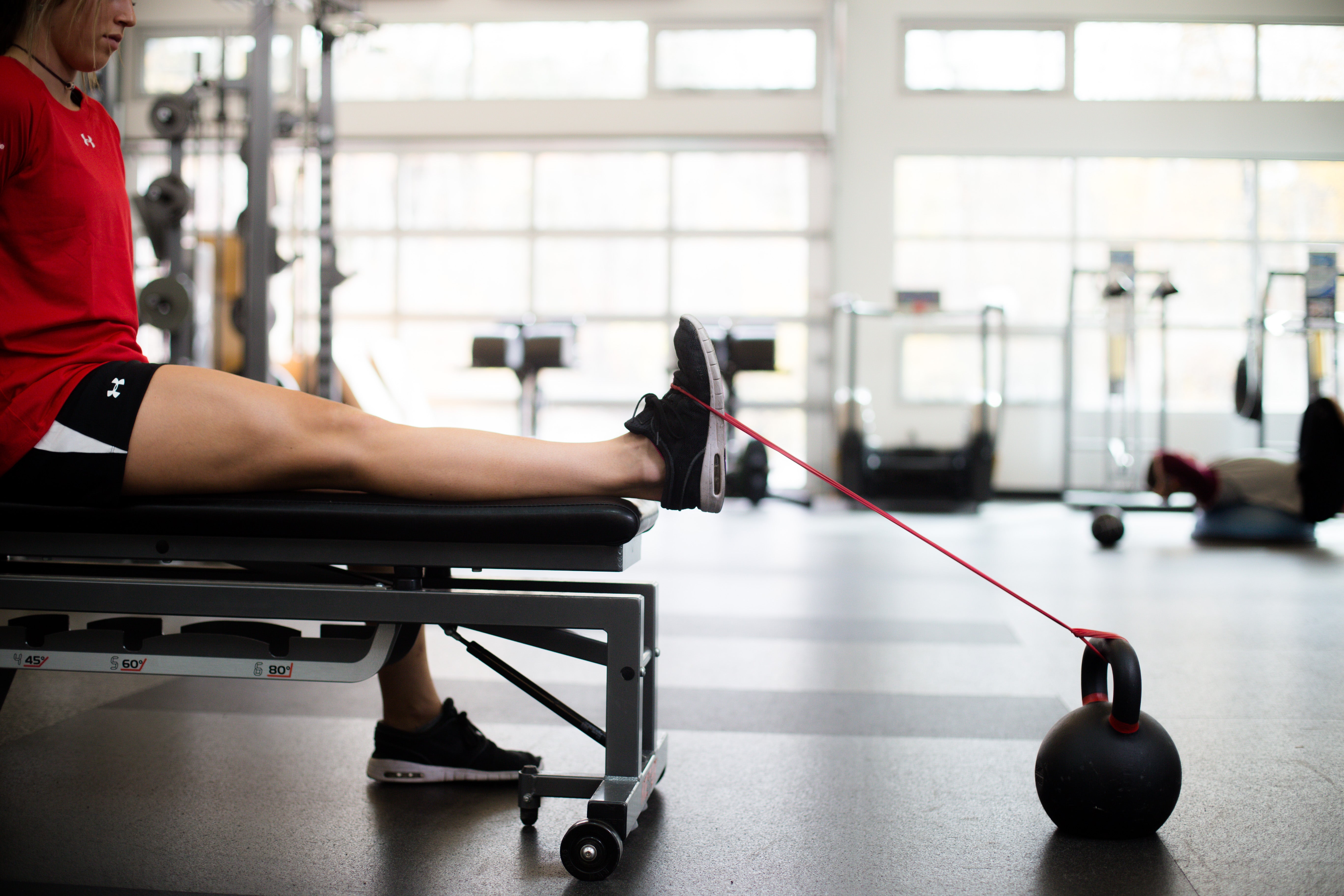 "Resistance band exercises for skiers"