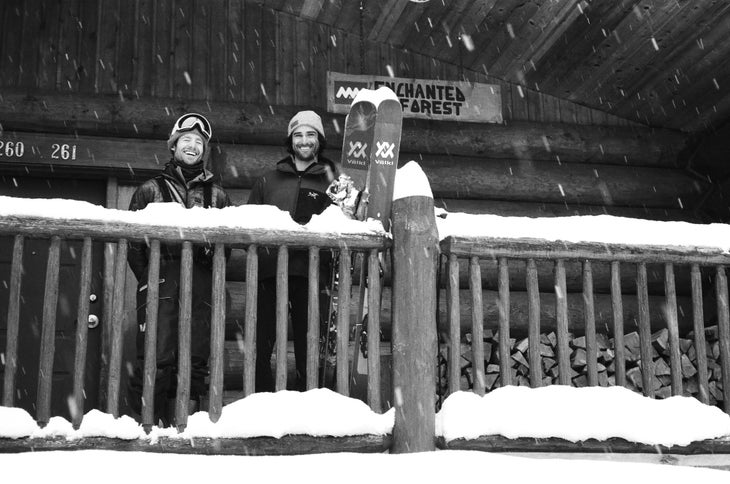 SKI1119-Wiegeles11-byJoshHaskins Jim Ryan and Austin Ross at Wiegle's Enchanted Forest Cabin