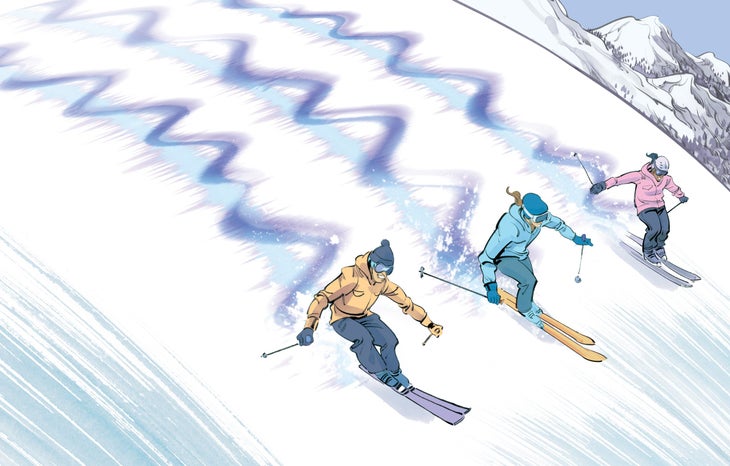 "Cartoon Skiers"