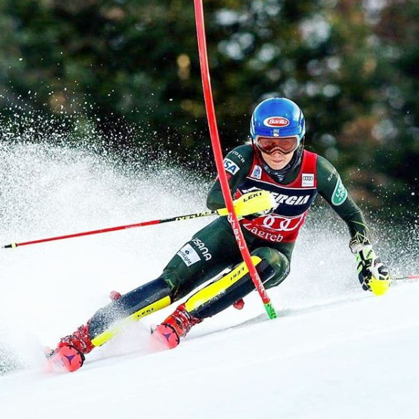 "Mikaela Shiffrin finished second, Zagreb World Cup Slalom 2020"