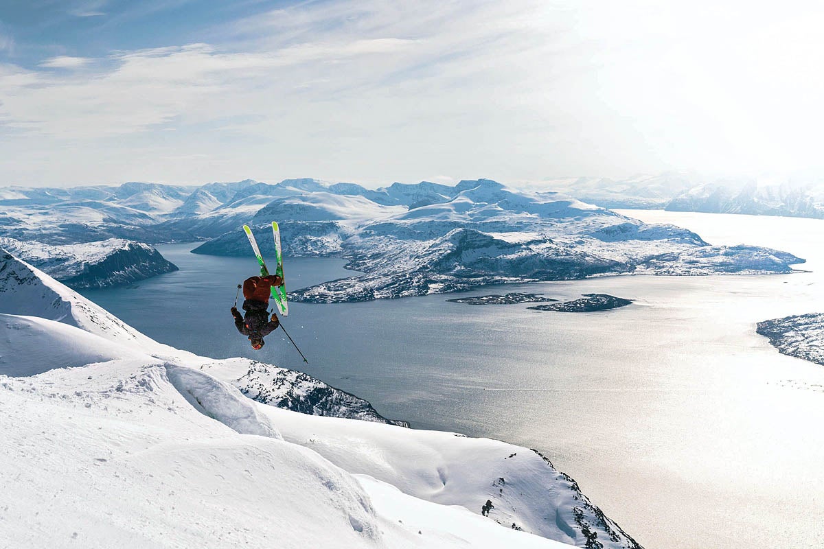 "Dennis Risvoll in Kågtinden Norway"