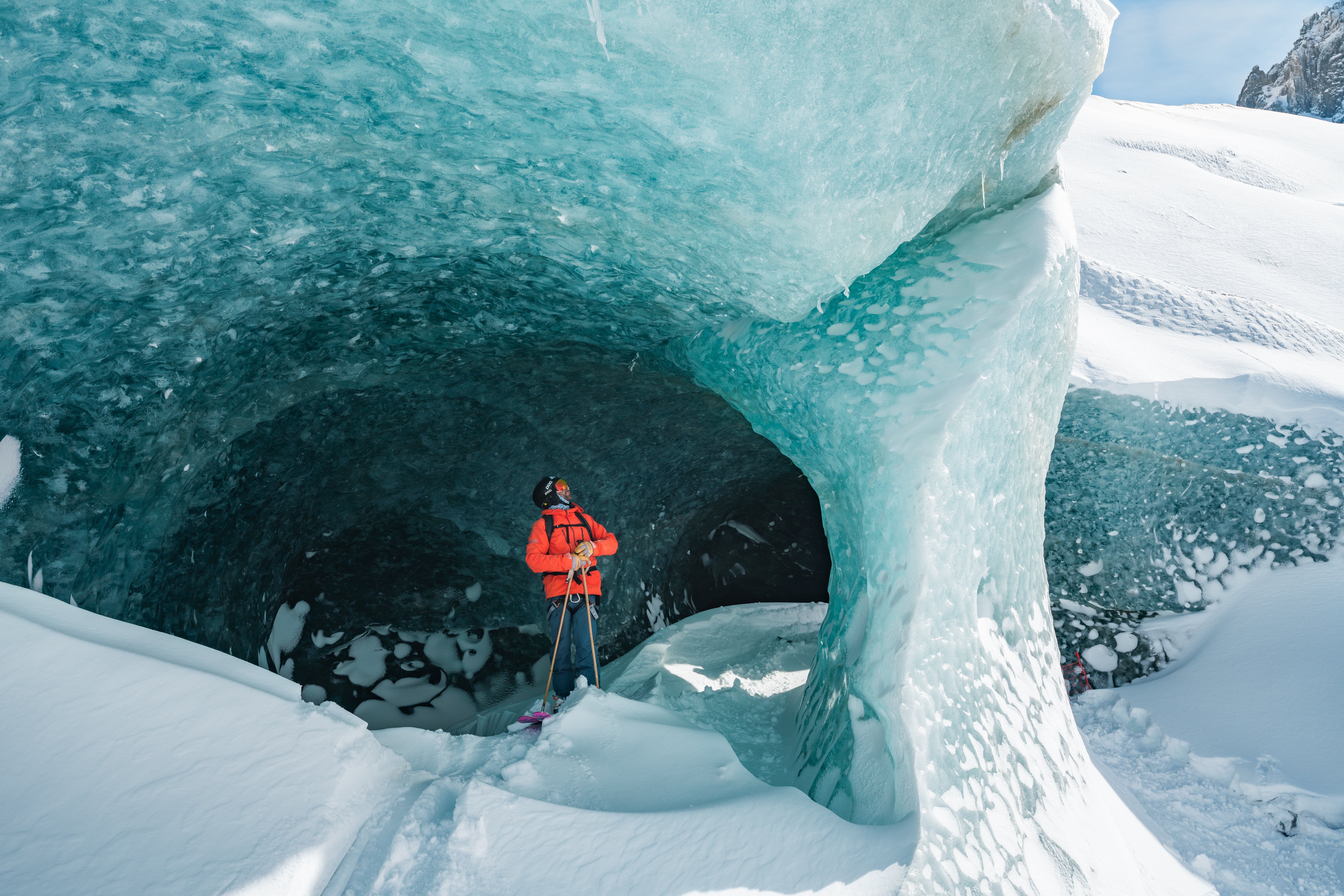 "Ice caves in Chamonix"