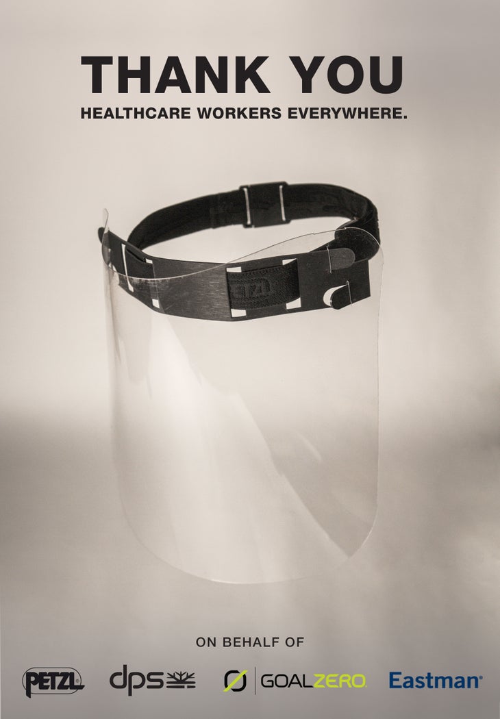 Face Shield_1 DPS Petzl Eastman Goal Zero face shield