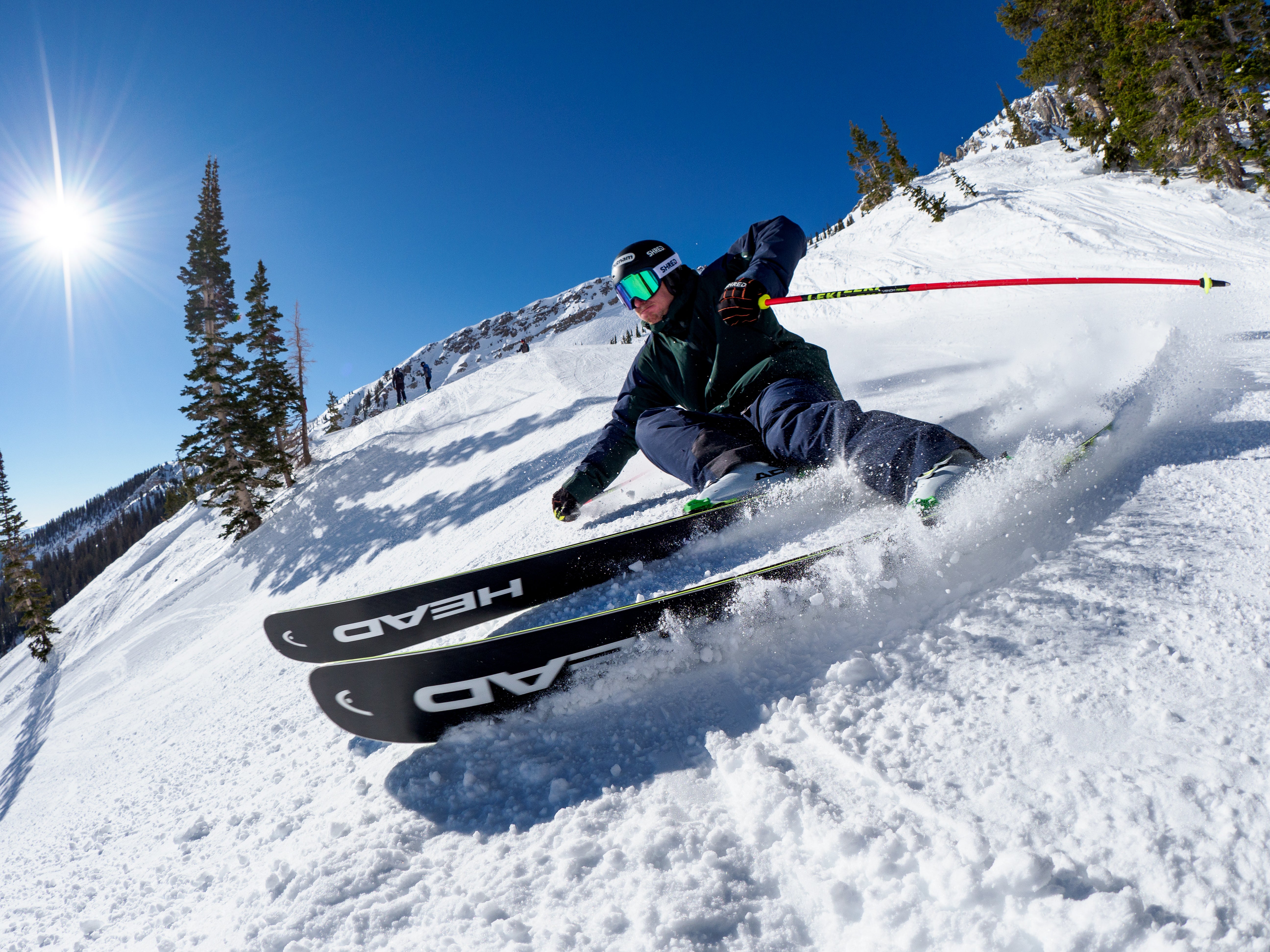 "Ted Ligety carves down Snowbird Mountain in Art of Arc"