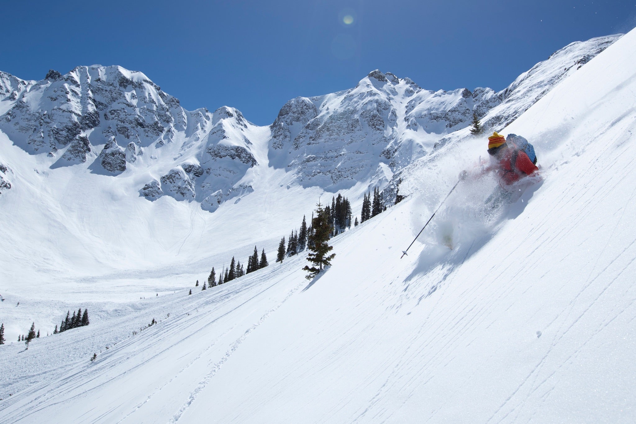 "Powder skiing at Silverton Mountain"
