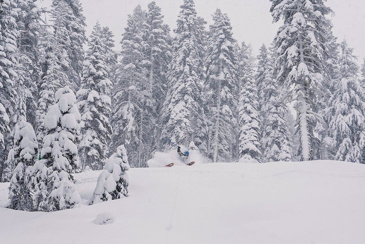 Sugar Bowl Skier Peter Avedschmidt surfed through Sugar Bowl’s powdery fields.