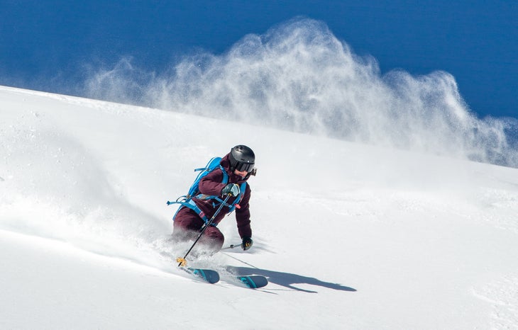 20200225-Telluride-1629-2 SKI's Content Producer Jenny Wiegand tests out her new ACL while heli-skiing in Telluride, Colo.