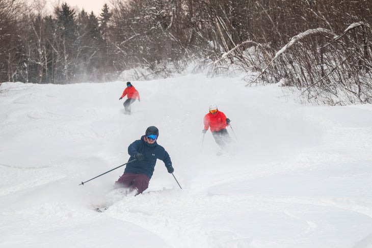 Challenge-Loon Skiers at Loon enjoying quality snow,