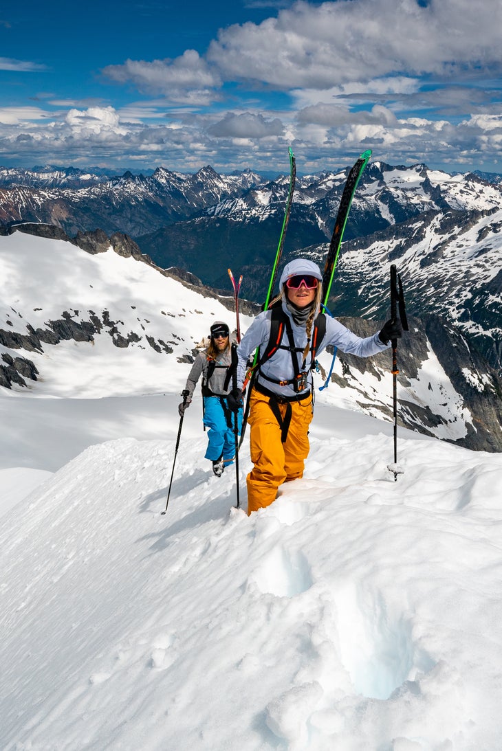 Eldorado Climbing 5 - @bjarnesalen-2135 Cody Townsend and Michelle Parker climbing El Dorado Peak
