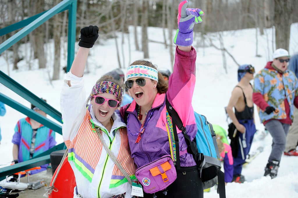 Skiers at Mad River Glen