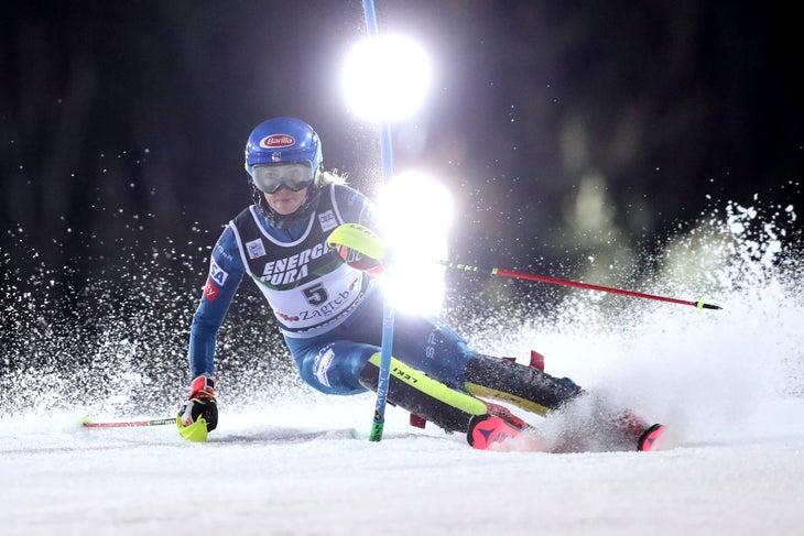 GettyImages-1230407126 Mikaela Shiffrin, 2021 World Cup Slalom, Zagreb Croatia