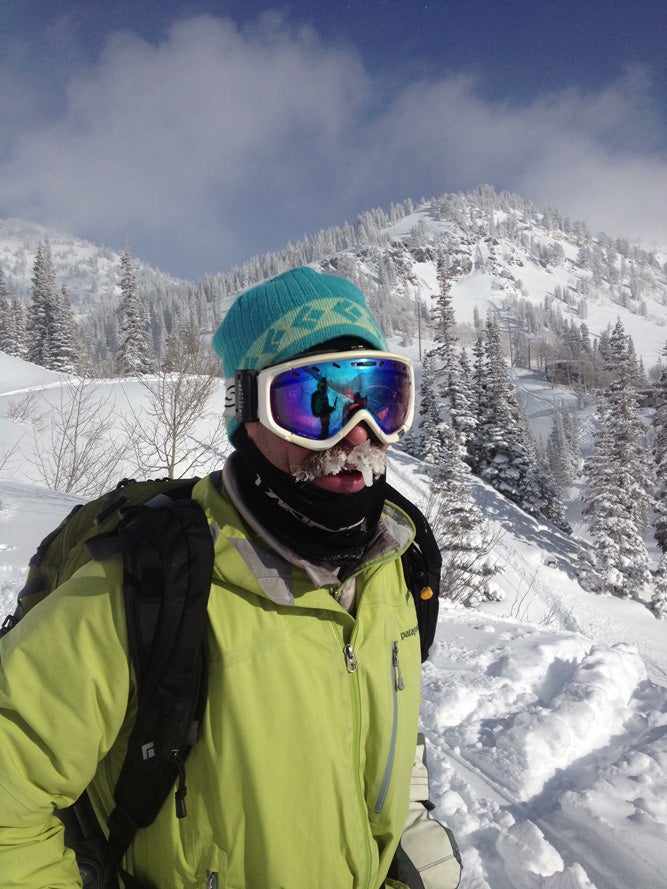 "Lee Cohen models his Moustache-cicle after a cold tour on Emma’s."