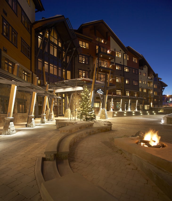 One Steamboat Place skirts the perimeter of the base village and is a gateway to the revitalized Gondola Square None