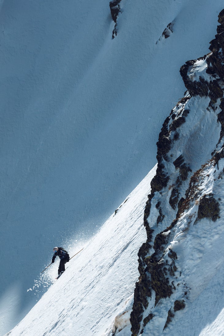 female skier at FWT stop in Andorra